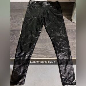 Faux Leather Leggings - Black